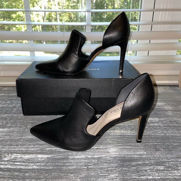 Kenneth Cole Riley 85 DRS pointed toe Loafers black leather pumps size 9. - Picture 5 of 13